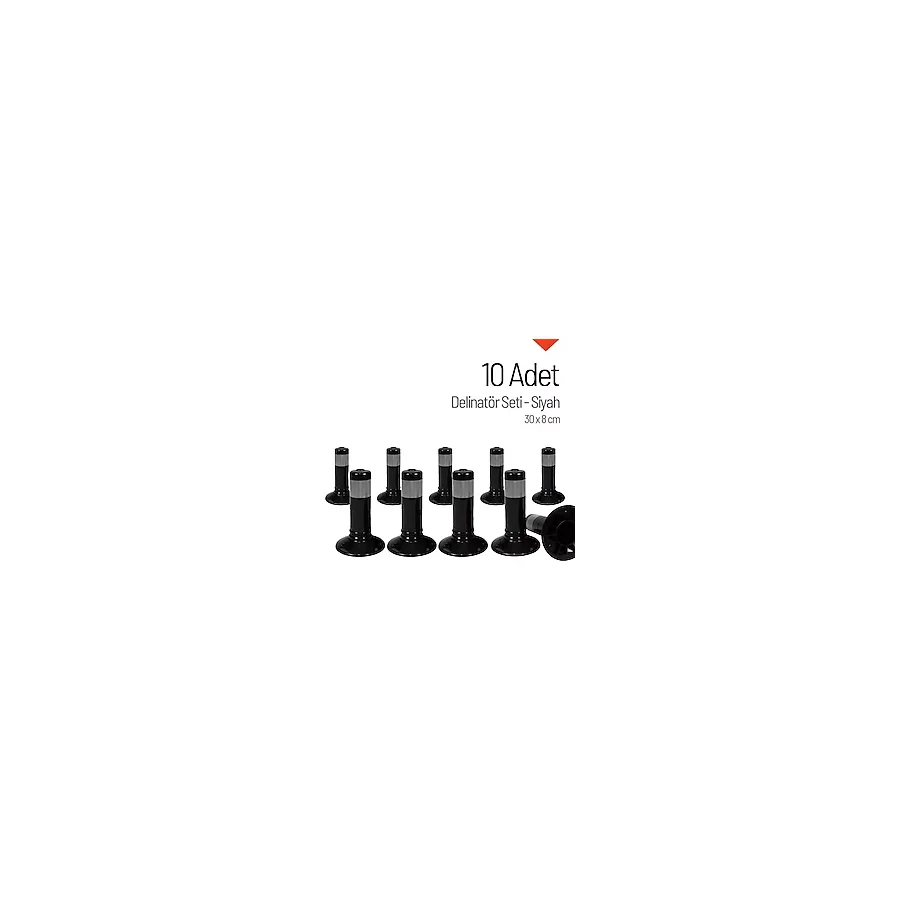 Delinatör 30 x 8 cm Siyah 10 Adet, Esnek Duba