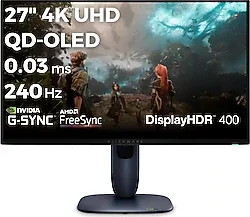 Dell Alienware AW2725Q 27" 0.03 ms 4K Pivot 240 Hz OLED Oyuncu Monitörü