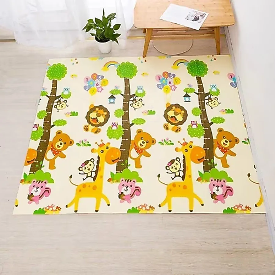 Delt Katlanabilir Çift Taraflı Oyun Matı-oyun Halısı 150x200x1 Cm Taşıma Çantalı