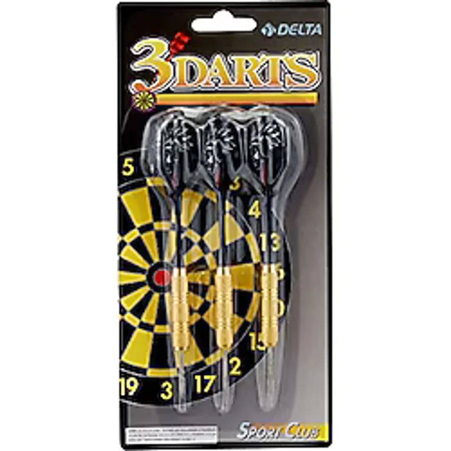 Delta 18 Gr. Dart Oku (3'Lü Set) - Çelik Uç + Pirinç Gövde + Renkli Kanat - Dart Oku Seti