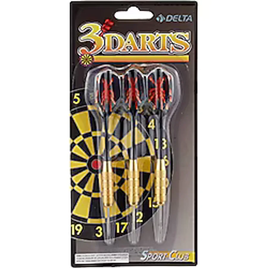 Delta 20 Gr. Dart Oku (3'Lü Set) - Çelik Uç + Pirinç Gövde + Renkli Kanat - Dart Oku Seti