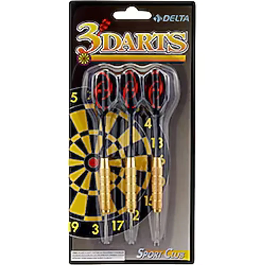 Delta 24 Gr. Dart Oku (3'Lü Set) - Çelik Uç + Pirinç Gövde + Renkli Kanat - Dart Oku Seti