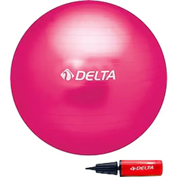 Delta 55 cm Fuşya Deluxe Pilates Topu Ve Çift Yönlü Pompa Seti