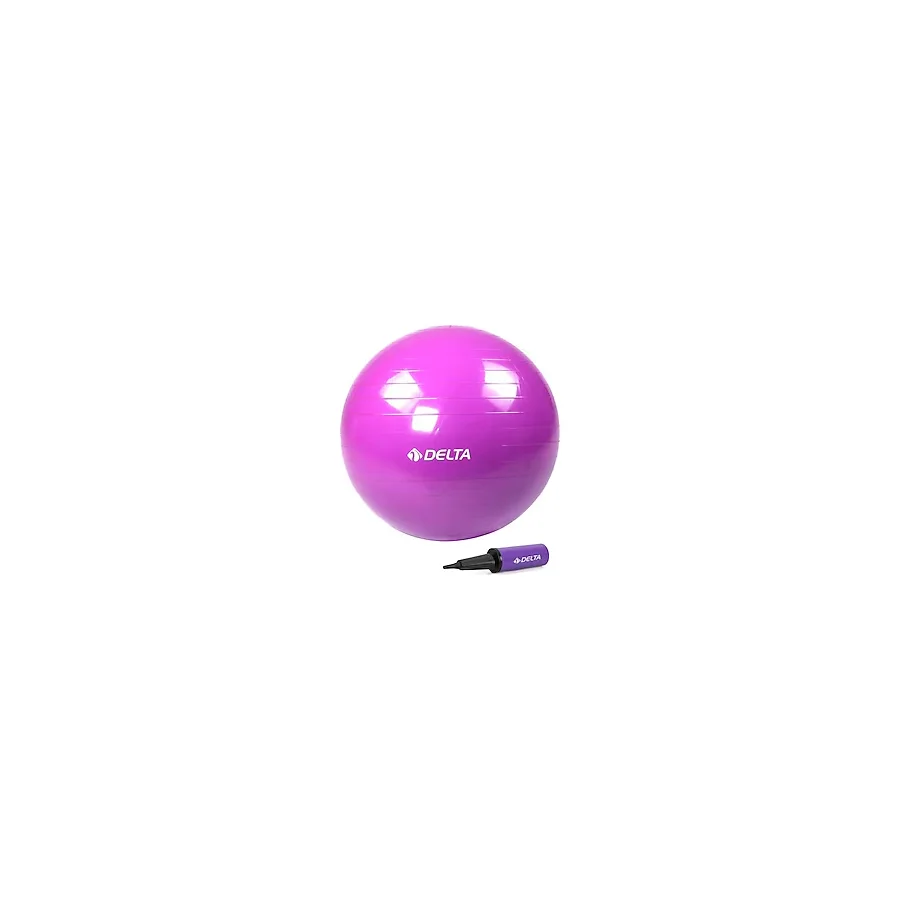 Delta 65 cm Mor Deluxe Pilates Topu Ve Çift Yönlü Pompa Seti