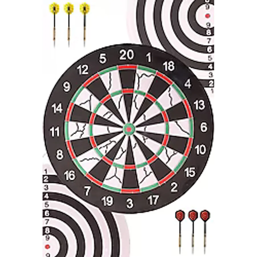 Delta Flocked 45 cm 18 inç + 6 Adet Ok Dart Seti