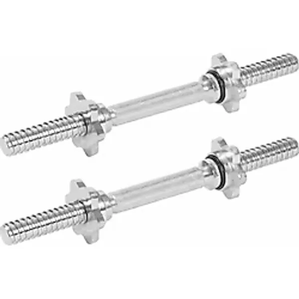 Delta İki Adet 36 Cm Krom Bar 25,4 ile 29 Mm Arası Çaptaki Plakalar için Uygun Halter Ağırlık Çalışma Barı