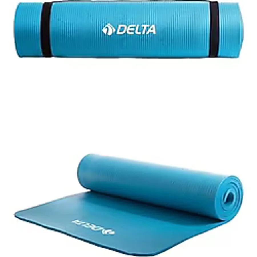 Delta Konfor Zemin 10 MM Taşıma Askılı Pilates Minderi Yoga Matı, Mavi, 10 MM