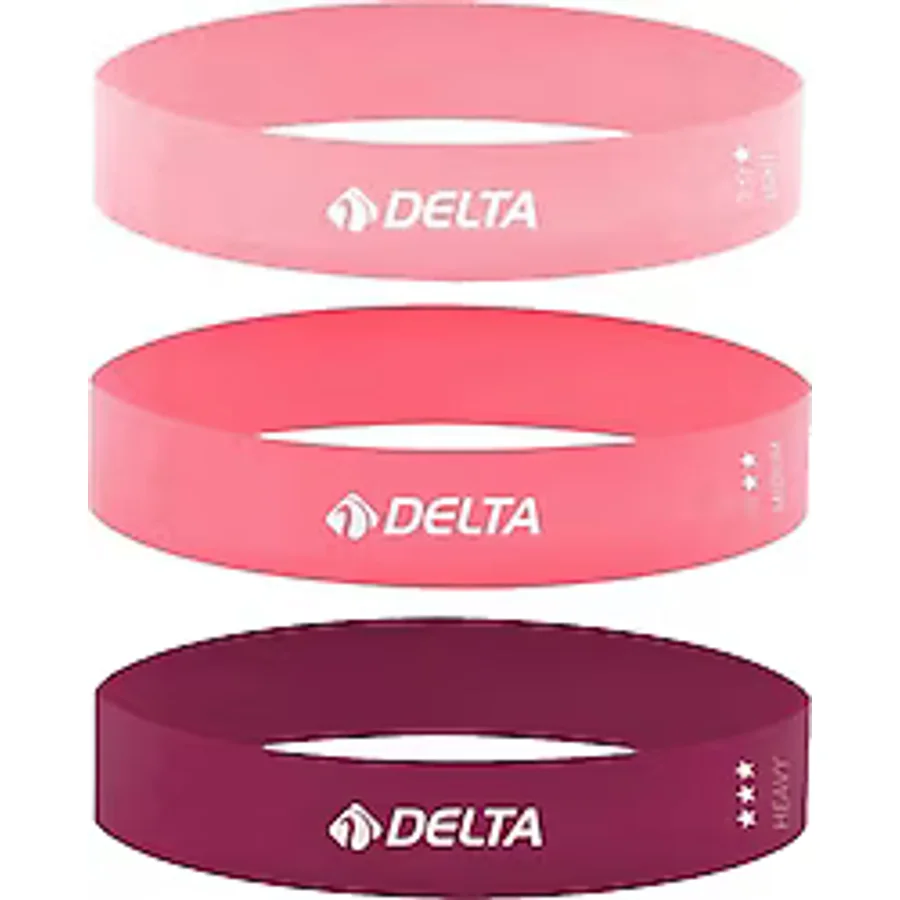 Delta Latex 3'lü Aerobik Pilates Direnç Egzersiz Bandı Squat Çalışma Lastiği