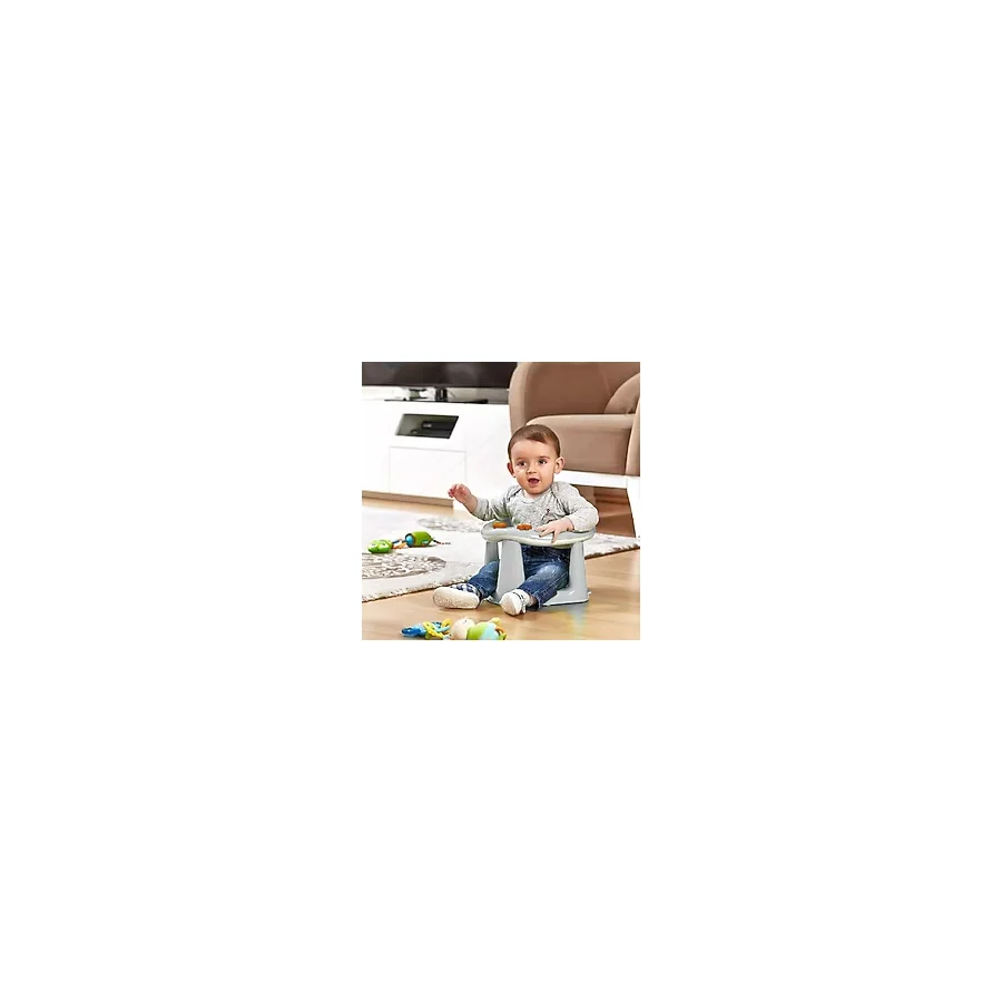 DEMET PLASTİK Vantuzlu Bebek Banyo Mama Oturağı Gri