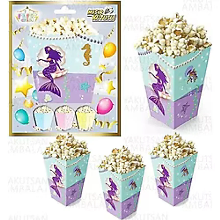 Deniz Kızı Popcorn Mısır Kutusu 8 Adet