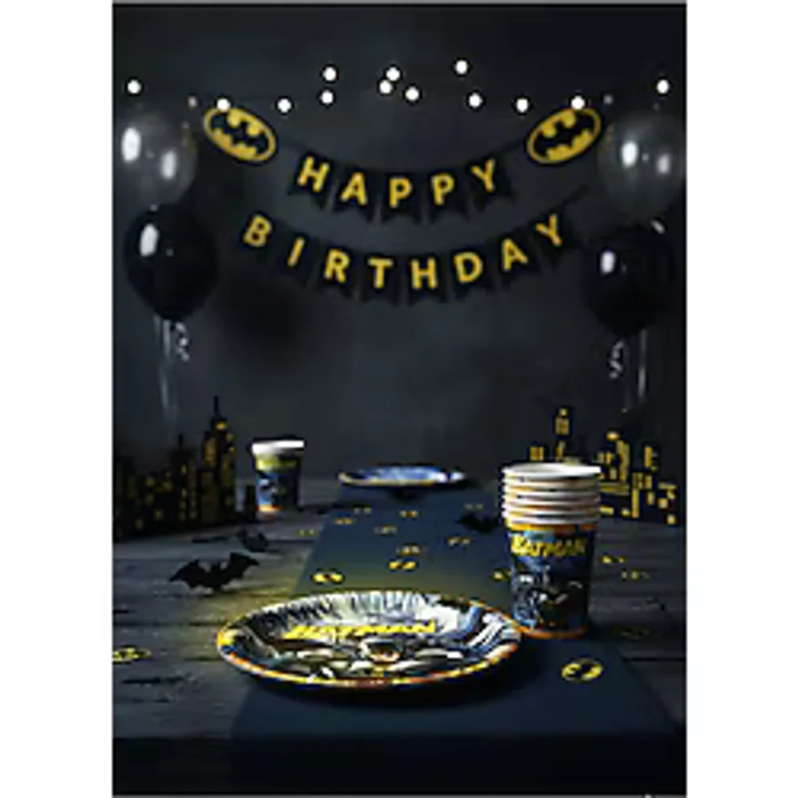 Deniz Party Store Batman Karton Tabak Bardak Set 8 Kişilik
