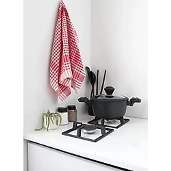 DENİZLİ ÇEYİZ 1 Adet Pötikareli Mutfak Kurulama Bezi Beslenme Örtüsü Kırmızı 45 x 65
