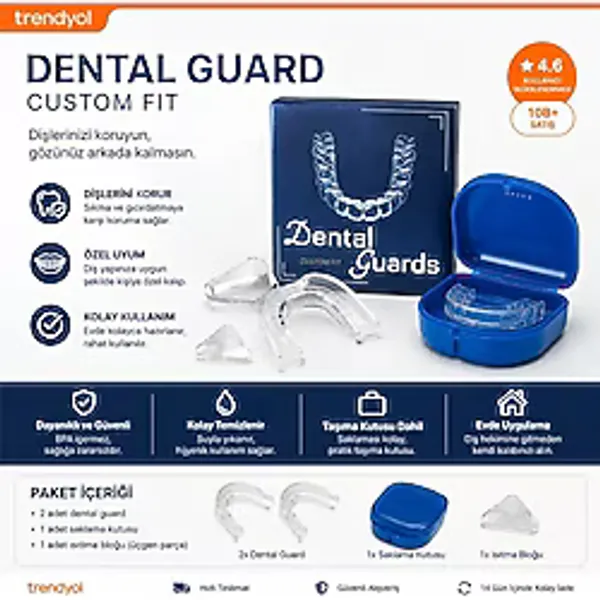 Dental Guards Ortodontik Hazır Plak - Diş Sıkma Önleyici Plak - Horlama Önleyici Plak
