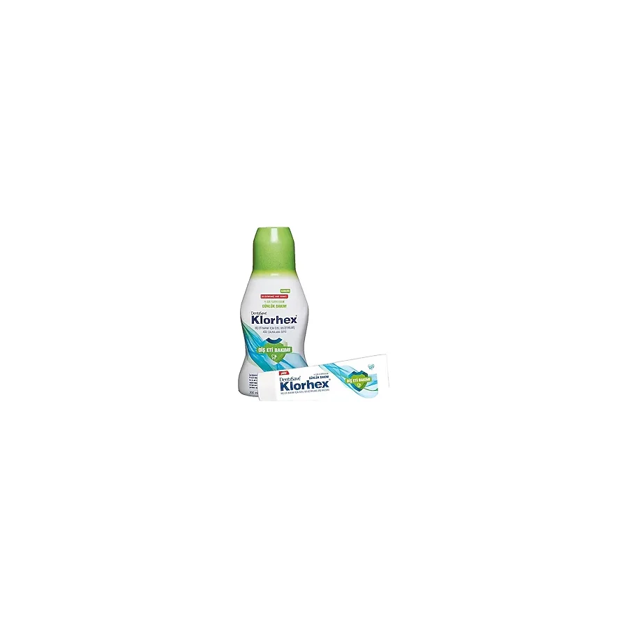 DentaSave Klorhex 300 ml Ağız Çalkalama Suyu ve 75 ml Diş Macunu Günlük Diş Eti Bakımı Sağlar