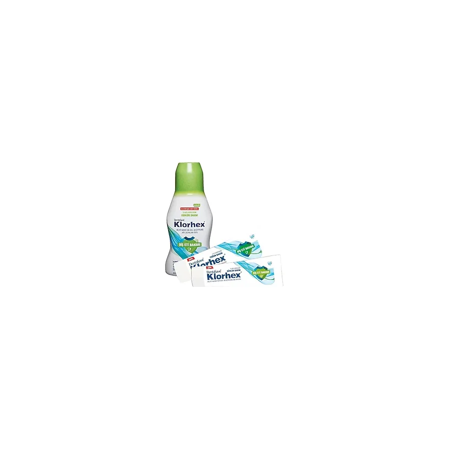 DentaSave Klorhex Ağız Çalkalama Suyu 300 ml ve Diş Eti Bakımı İçin 75 ml Diş Macunu