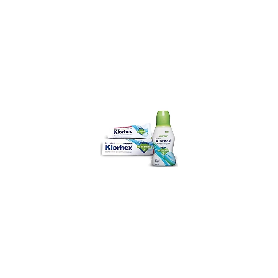 Dentasave Klorhex Diş Macunu ve Ağız Çalkalama Suyu 75 ml ve 300 ml Diş Eti Bakımı için Günlük Kullanım