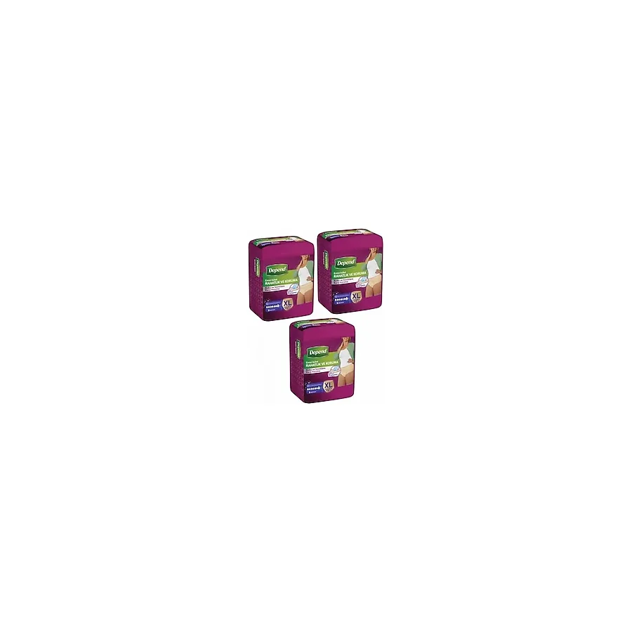Depend Emici Külot Kadın Ekstra Büyük Boy XL 9'lu 3 Adet Hasta Bezi