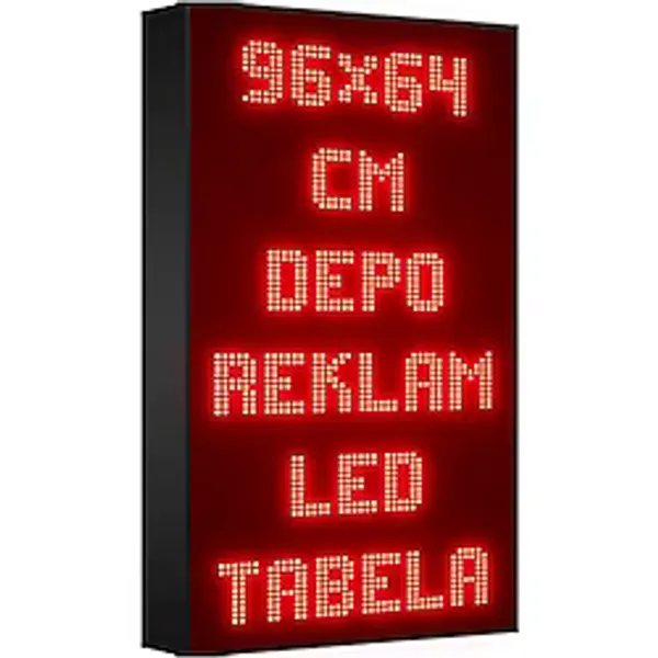Depo Tabela Reklam Kırmızı Kayan Yazı LED Tabela 96X64 cm Tek Taraflı Depo Reklam Tabela Depo Tabela Reklam - 96 x 64 cm