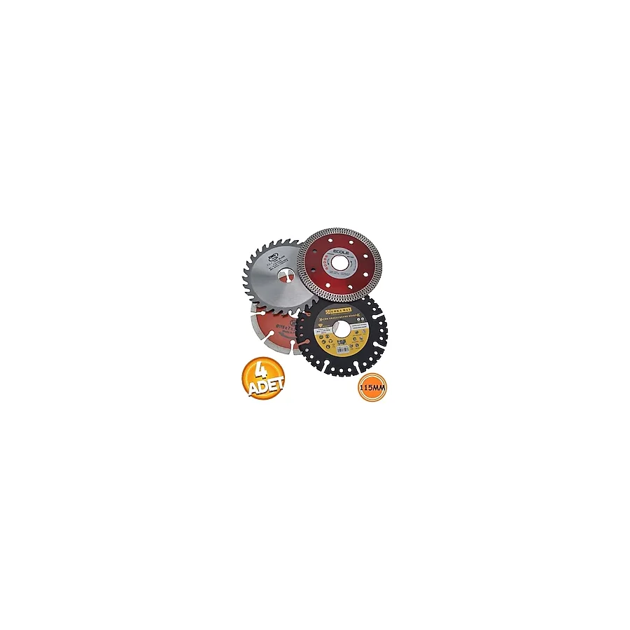 Depolife 115MM Ahşap Metal Mermer Granit Seramik Kesici Disk Seti Elmaslı Daire Kesme Diskavuç Taşlama
