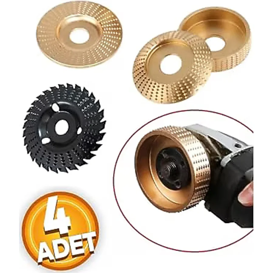 Depolife Ahşap Törpü Diski Avuç Taşlama Uyumlu Törpüleme Aşındırma Raspalama Disk Açılı Düz Oval 4 Adet
