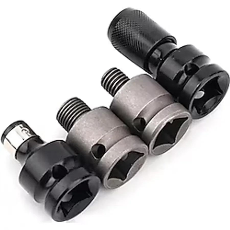 Depolife Torklu Somun Sıkma Bijon Sökme Darbeli Matkap İçin Bits Adaptörü 4lü Set Yaylı Ağır Hizmet Mandreni