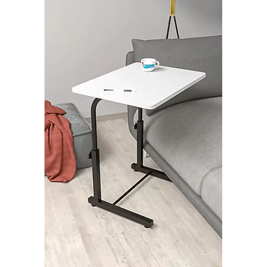 Depolife Yükseklik Ayarlı Laptop Sehpası Kahvaltı Ders Çalışma Bilgisayar Ofis Yemek Çocuk Masası Metal Ayak