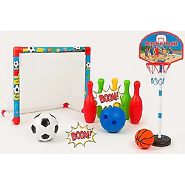 Depomiks Avm Futbol Kalesi + Ayaklı Basketbol Potası Erkek Çocuk Oyuncakları Oyuncak ve Bowling