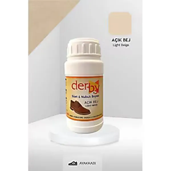 Derby Açık Bej Süet & Nubuk Deri Boyası 250 ml Süet Nubuk Ayakkabı Boyası