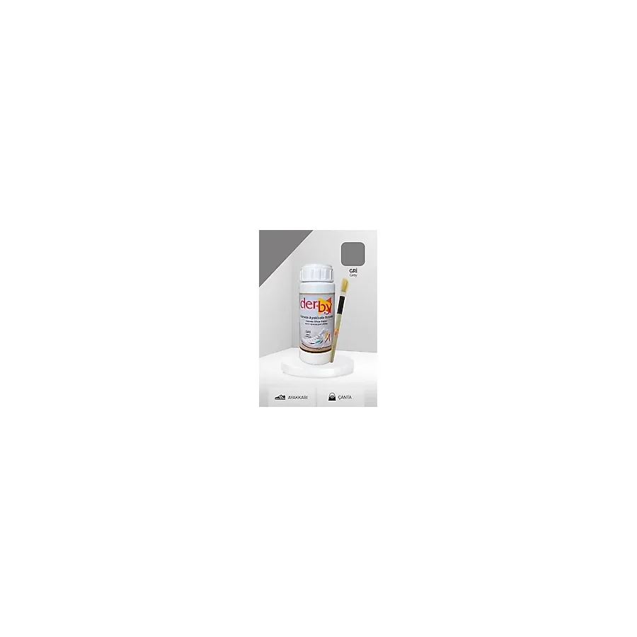 Derby Gri Kanvas - Bez Kumaş Ayakkabı Boyası 100 ml - Kartela Renkleri