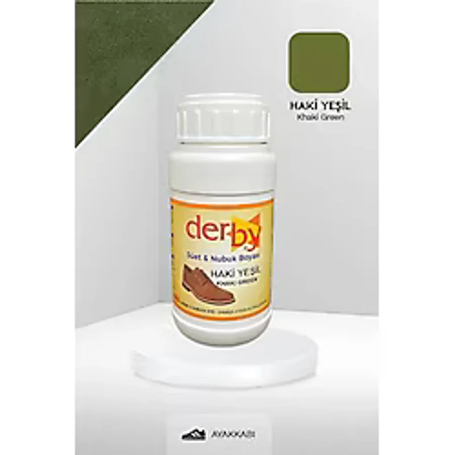 Derby Haki Yeşil Süet & Nubuk Deri Boyası 250 ml Süet Nubuk Ayakkabı Boyası