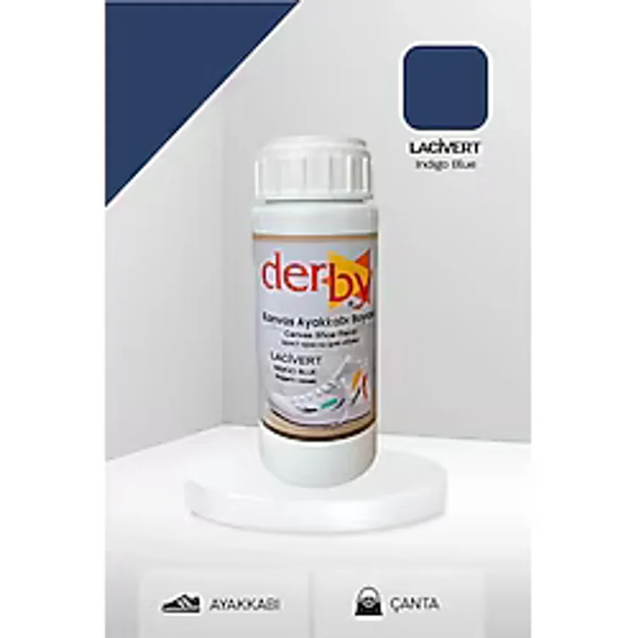 Derby Lacivert Kanvas - Bez Kumaş Ayakkabı Boyası 100 ml - Kartela Renkleri