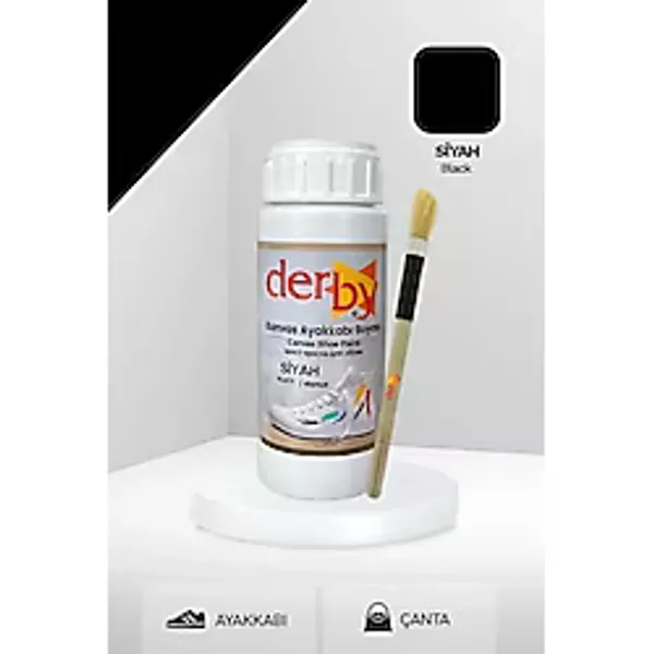 Derby Siyah Kanvas - Bez / Kumaş Ayakkabı Boyası 100 ml