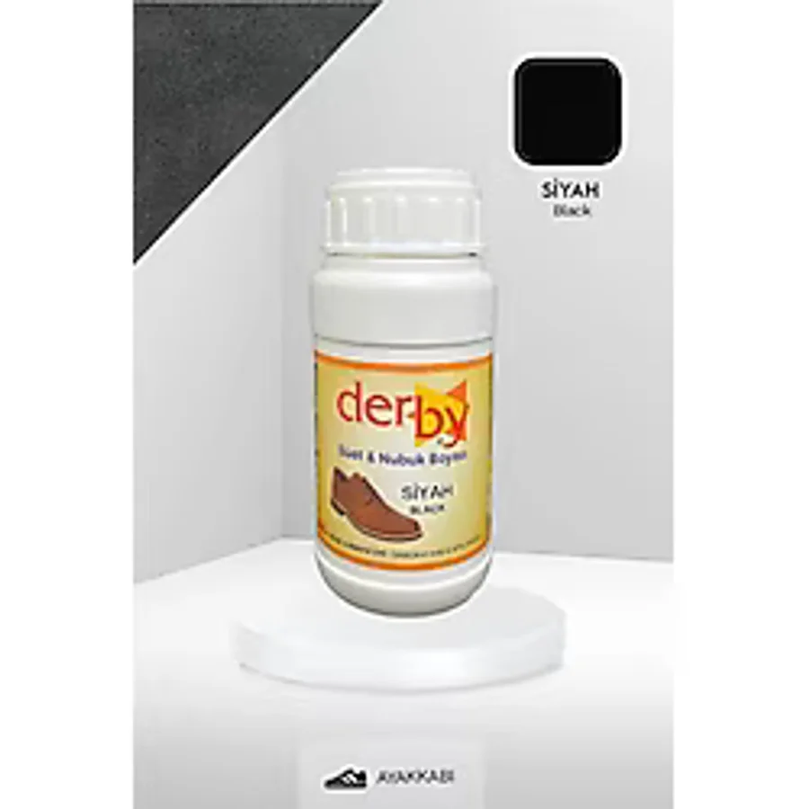 Derby Siyah Süet & Nubuk Deri Boyası 250 ml Süet Nubuk Ayakkabı Boyası