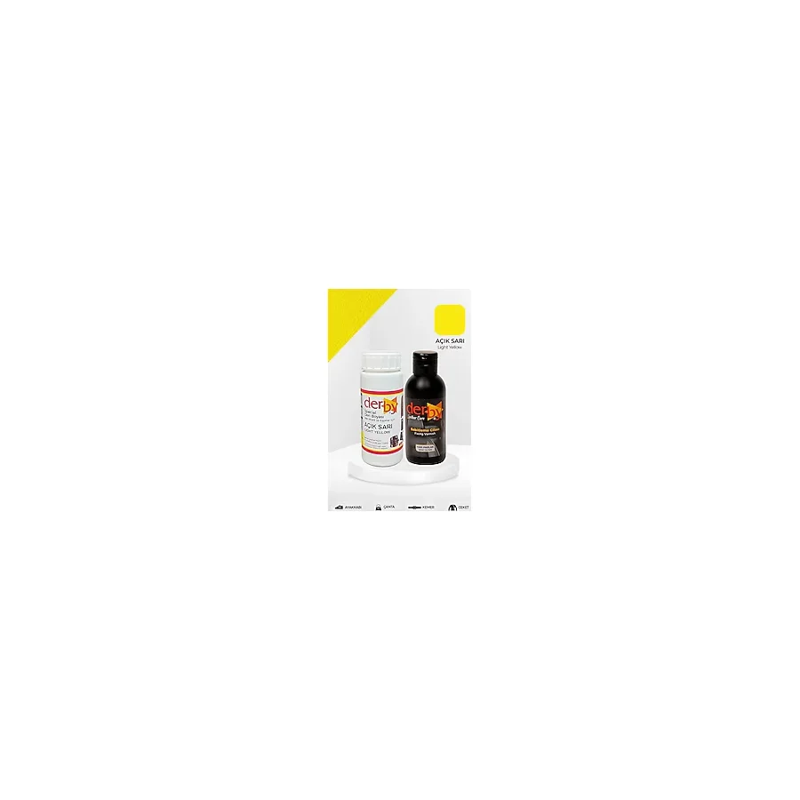 Derby Special Açık Sarı Deri Boyası Ve Cilası 100 ml - 2'li Set / Mont Eşya Çanta Deri Boyası