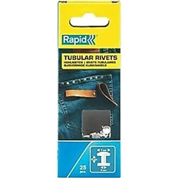 Deri İçin Içi Boş Perçinler, 7 mm Başlı Perçinler, Gümüş Renkli, 25 Adet (2 Parça) - Çok Renkli
