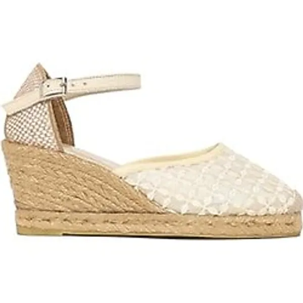 Derimod Kadın Krem Bilekten Tokalı Dolgu Topuklu Espadril 26PFD20636F