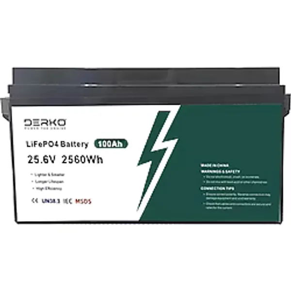 Derko Lityum Ion Lifepo4 25,6V 100AH Batarya Akü Solar Panel Güneş Enerji Sistemleri İçin