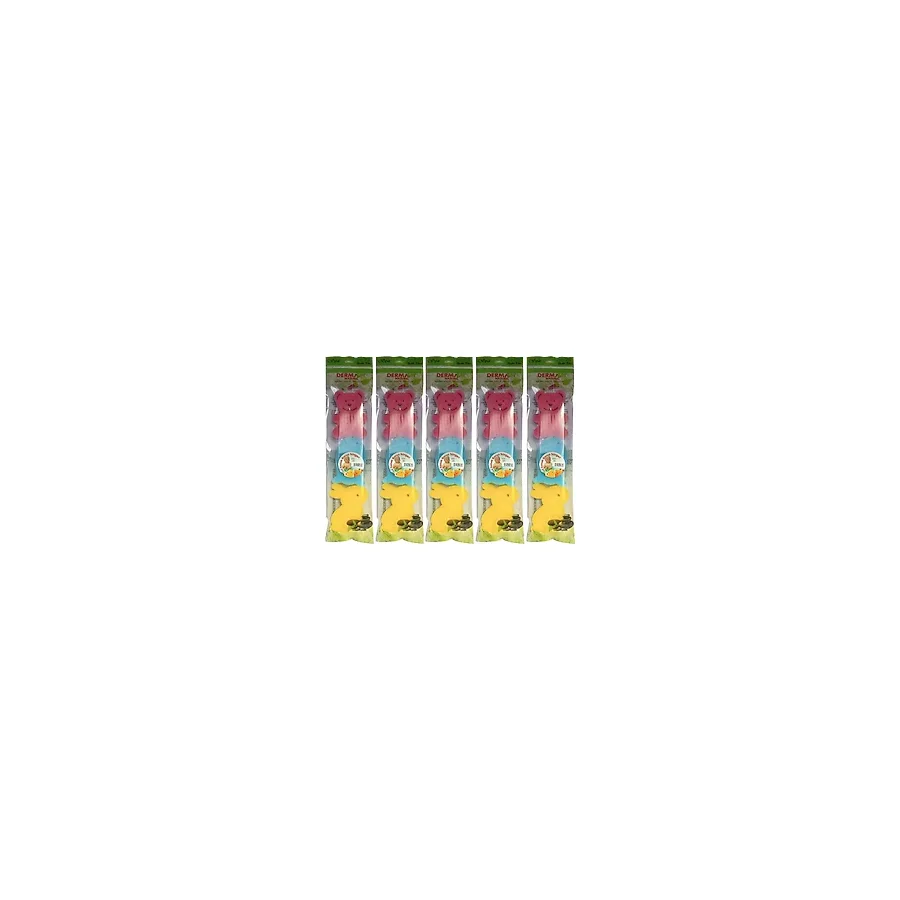 Derma Naturel 3 Lü Renkli Bebek Banyo Süngeri (5 Li Set)