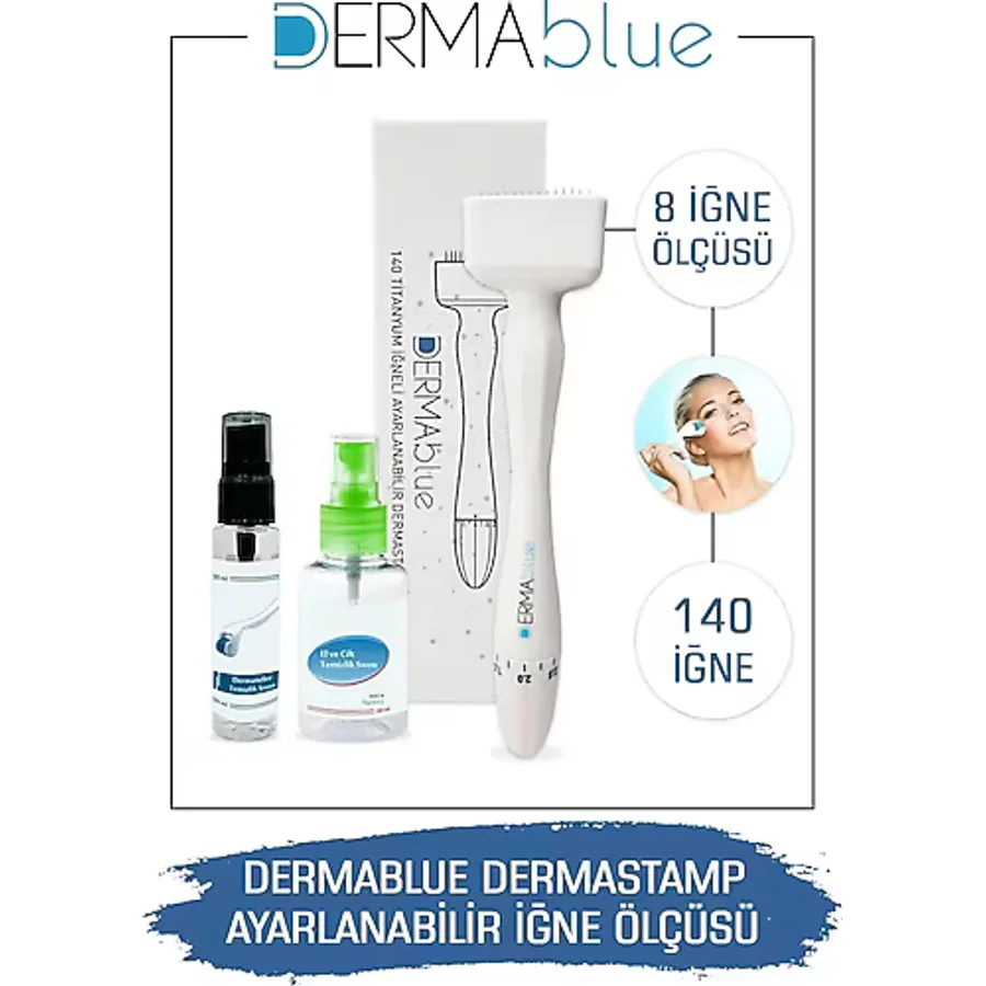 Dermablue Ayarlanabilir Dermastamp Titanyum 140 İğneli Derma Stamp