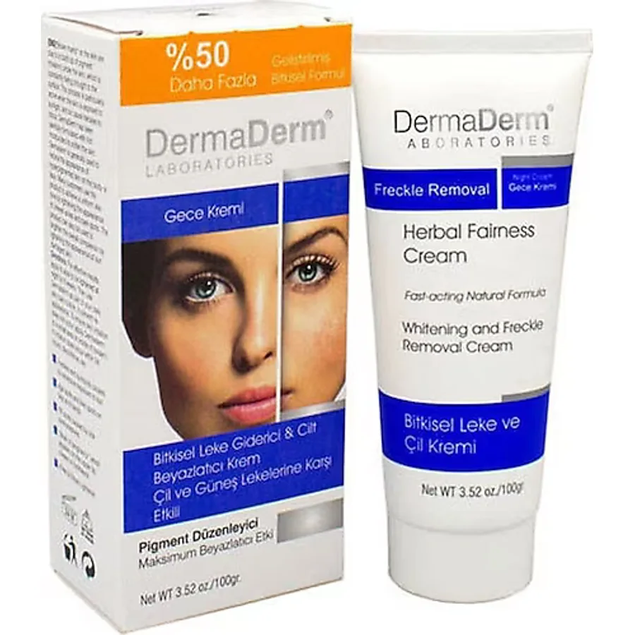 Dermaderm Leke Giderici ve Cilt Beyazlatıcı Gece Kremi 100 gr