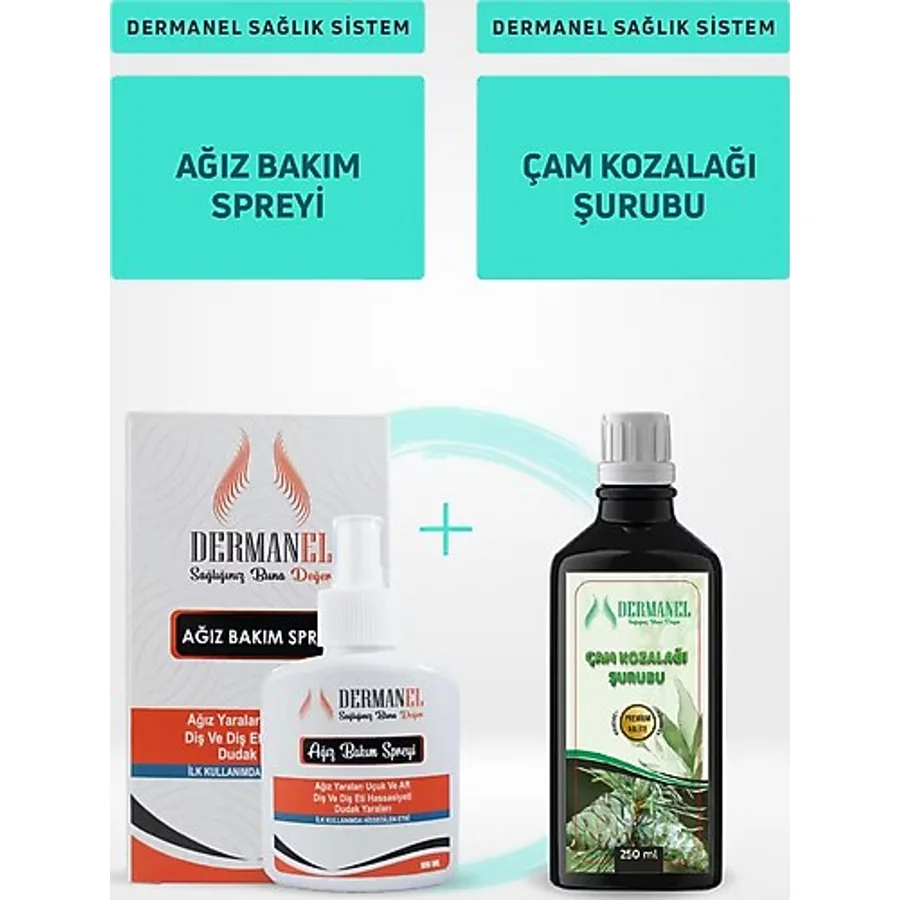Dermanel Ağız Bakım Spreyi+Dermanel Çam Kozalağı Şurubu