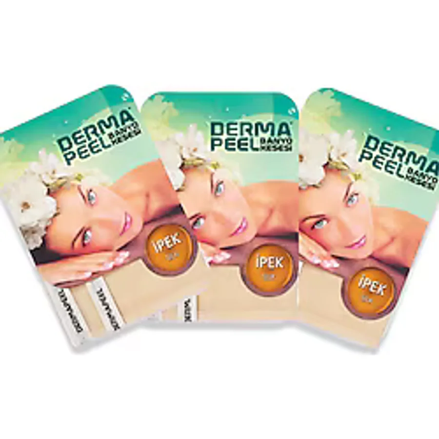 Dermapeel Doğal Ipek Banyo Kesesi 3'lü Set