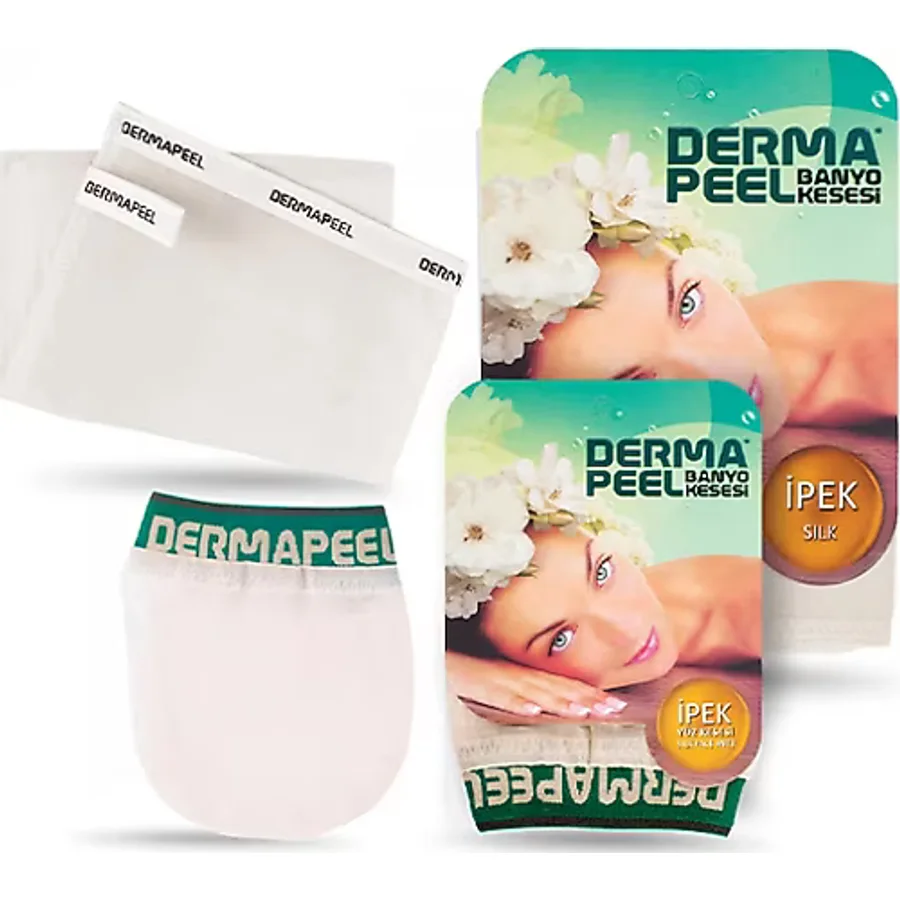 Dermapeel Doğal Ipek Banyo Kesesi + Yüz Set