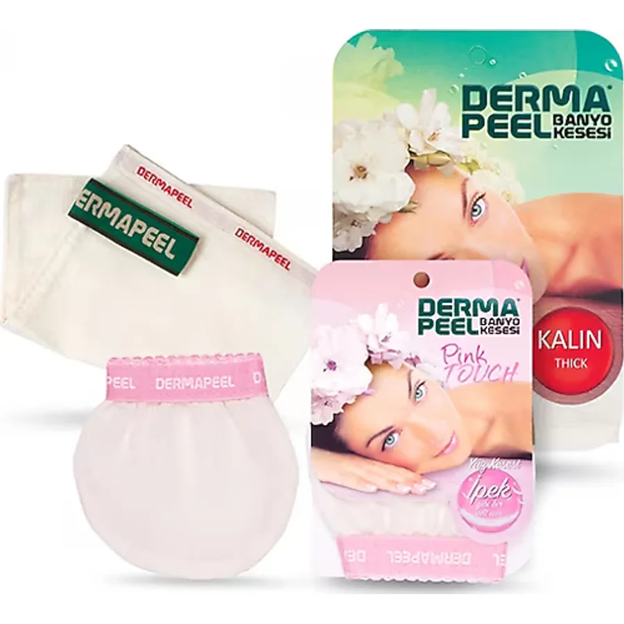 Dermapeel Kalın Banyo Kesesi + Pink Touch Yüz Set