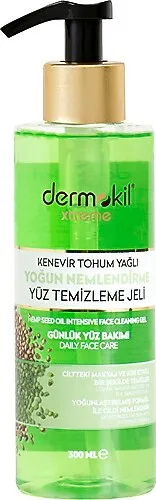 Dermokil Kenevir Tohumu Yağlı Yoğun Nemlendirme 300 ml Yüz Temizleme Jeli