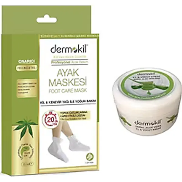Dermokil Yoğun Bakım Ayak Maskesi 35 Ml+Dermokil Aloe Vera Özü El Yüz Kremi 220 Ml - 1