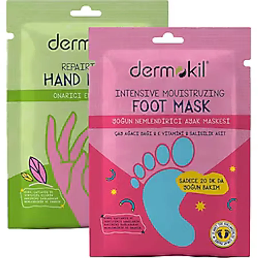 Dermokil Yoğun Nemlendirici Ayak Maskesi 30 ML + Onarıcı El Maskesi 30 ML