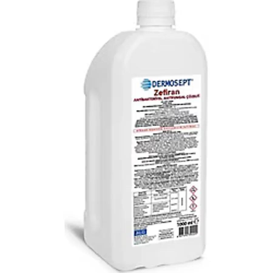 Dermosept Zefiran Antibakteriyel Antifungal Çözelti 1 lt 15 Adet
