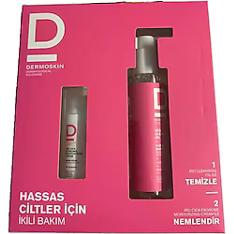 Dermoskin Ato Cleansing Oil 200 Ml + Cica Exosome Moisturizing Cream 33 Ml