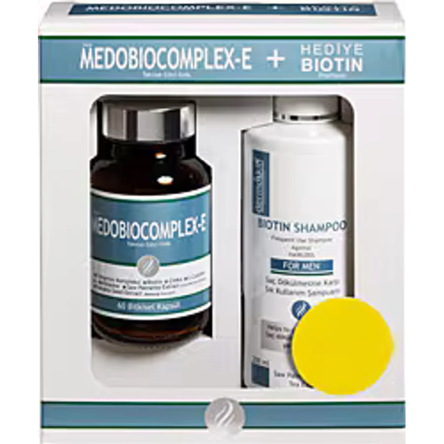 Dermoskin Medobiocomplex E 60 Erkek Kapsül + Biotin Şampuan 200 ml